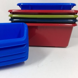 Assorted Plastic Storage Bins, Trays & Lids