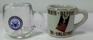 Vintage Military & Death Before Re-Enlistment Mug