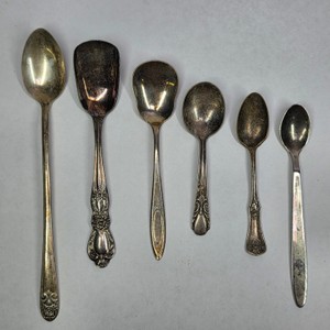 Assorted Vintage Silverplate Spoons  Mixed Patterns