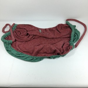 Vintage Handmade Shoulder Sack  Burgundy & Green