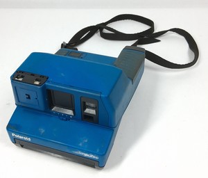 Vintage Polaroid Instant Camera  Blue