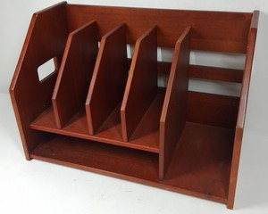 Vintage Wooden Desktop Mail & Letter Organizer