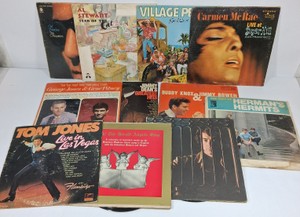 Assorted Vintage Vinyl Records  Tom Jones, Carmen McRae, Hermans Hermits & More