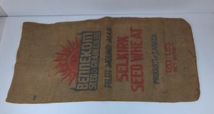 Vintage Betterkorn Seed & Grain Co. Ltd. Burlap Seed Wheat Sack  Pilot Mound, Manitoba