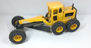 Vintage Yellow Motor Grader Construction Toy