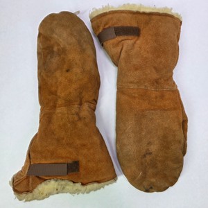Goodyear Glove Suede Leather Sherpa-Lined Mittens  Size Large