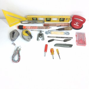 Assorted Hand Tools  Levels, Chalk Lines, Screwdrivers, Pry Tools & Safety Fuse