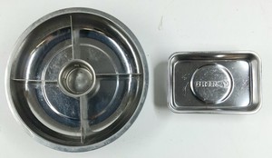 Grip Stainless Steel Magnetic Parts Trays  Round & Rectangular