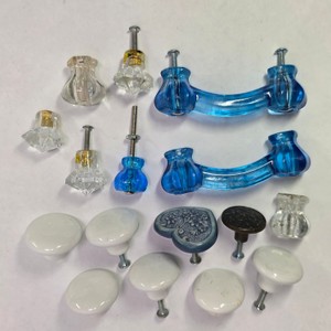 Vintage Assorted Glass, Porcelain & Metal Cabinet Knobs and Drawer Pulls