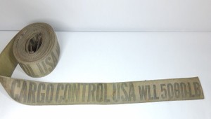 Vintage Chicago Controls Industrial Woven Canvas Belt  Strapping