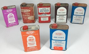 Vintage DuPont IMR Smokeless & Rifle Powder Cans