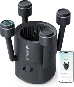 $320 (2026 New) BUBLUE F10 Automatic Pool Skimmer Robot,Robotic Pool Skimmer with 5L Filter, App Control,Powerful Suction,Dual Cleaning Modes, AI Navigation,Ideal for In-Ground & Above-Ground Pools,Black