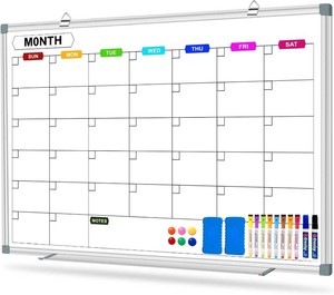 Dry Erase Board Calendar for Wall, 36 x 24 Monthly Whiteboard