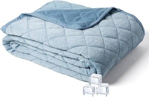 Brookstone Cooling Down Alternative Blanket, Queen, Blue