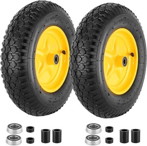 2 Pack 4.804.00-8 Tire and Wheel, 16 Pneumatic Wheelbarrow Tires