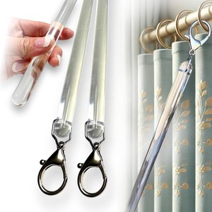 46 inch (2 Pack) All Clear Acrylic Curtain Pull Wand - 2 shy of 48 inch