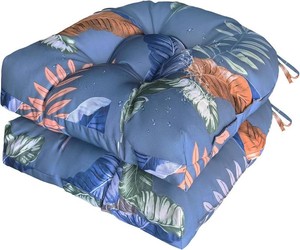 Gnostik Outdoor Indoor Floral Seat Cushions 18.6X18.6 Waterproof Patio Chair Pads for Porch, Dining, Garden, Balcony, Office Set of 2