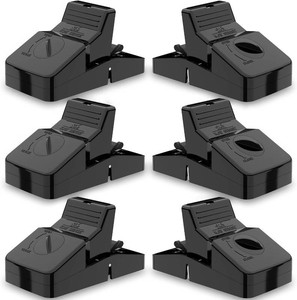 Rat Trap, 6 Large Reusable Snap Traps for Mouse Chipmunks Indoor Outdoor