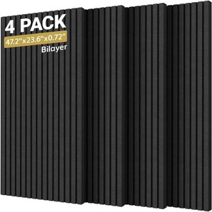 TONOR Dual-Layer Thickened Acoustic Wall Panels-4 Pack 47.2x23.6x0.72