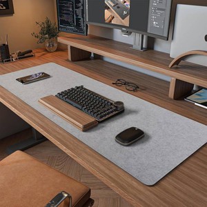 DAWNTREES Felt Desk Pad, Large Felt Mouse Pad and Keyboard Mat, 36 x 12