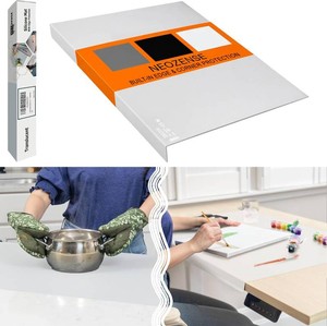 Extra Large Silicone Mats for Crafts with Edge Protection   Silicone Table Mat   Multipurpose Heat Resistant Silicone Mat   No Folds or Wrinkles   1.5mm Thick, 36x24, Translucent