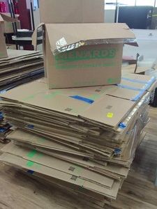 HUGE PILE OF MENARDS CARDBOARD BOXES