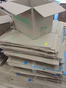 HUGE PILE OF MENARDS CARDBOARD BOXES