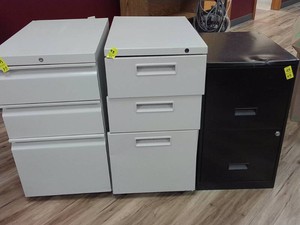 3 SHORT CUTE FILE CABINETS
