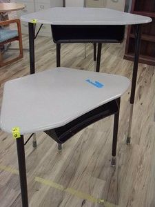 2 HEIGHT ADJUSTABLE DESKS