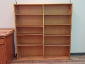 OVERSIZED VINTAGE WOODEN SHELFBOOK SHELF