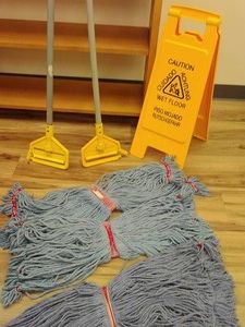 WET FLOOR SIGN - MOP HANDLES AND MOP REPLACEMENTS