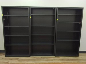 3 LARGE METAL SHELVES