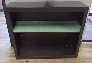 SMALL BLACK METAL SHELF