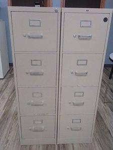 2 METAL FILE CABINETS