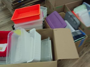 HUGE PLASTIC CONTAINERSLIDS LOT