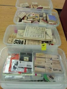 4 BOXED OF WOODEN STAMPS