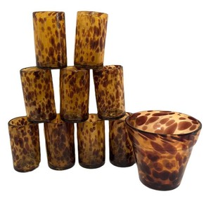 DR - 9 Cobre Glass Tumblers with Ice Bucket