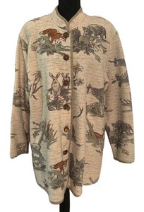 FC1 - Vintage Geiger Collections Woodland Print Womens Jacket Size 38