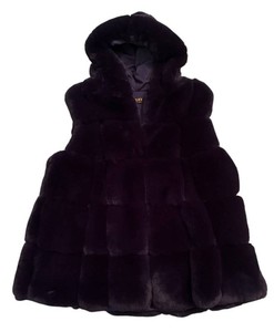 FC1 - Vintage Jayley Collection Black Hooded Faux Fur Vest