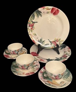 FR - Gien France China Dinnerware Service for Three