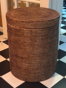 SR - Woven Basket Accent Table