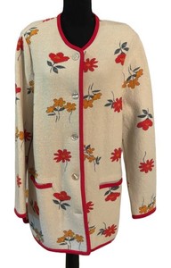 FC1 - Vintage Geiger Collections Floral Cardigan Size 44