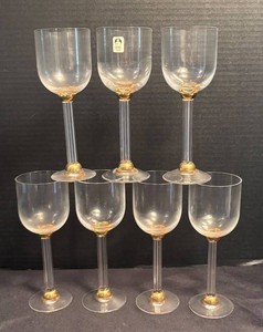 LR - Sasaki Crystal Stemware - 7 Stemmed Glasses