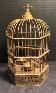 LR - Vintage Brass Birdcage