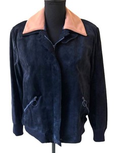 UC1 - Vintage Calvin Klein for Beged-Or Suede Bomber Jacket - Womens Size 12 - Made in Israel