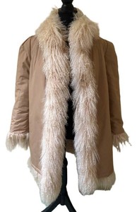 ULR - Reversible Long Curly-Pile Faux Fur Coat