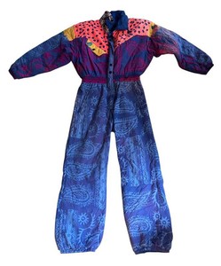 ULR - Vintage Sport Obermeyer Womens One-Piece Ski Suit - Neon & Paisley Pattern