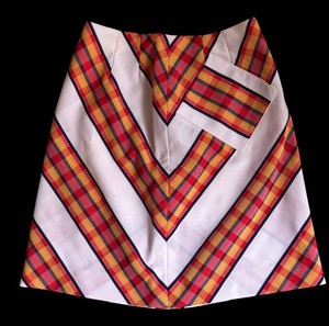 ULR - Vintage David Smith Geometric Chevron Plaid Mini Skirt - Size 10