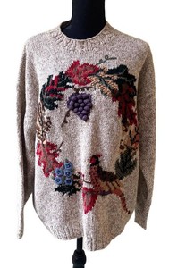 UC1 - Vintage Talbots Botanical Knit Crewneck Sweater Size L
