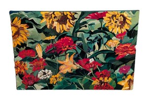 DR - Oil on Canvas Painting - Sydney Wilcox Sunflowers Over August Garden 1993
